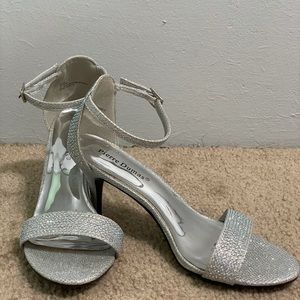 Glittery Silver Heels